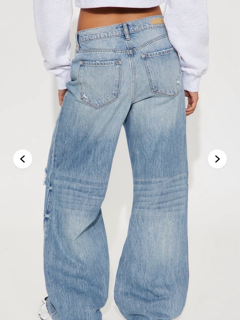 Southside Womens High Rise Baggy Ripped - Picture 2 of 4
